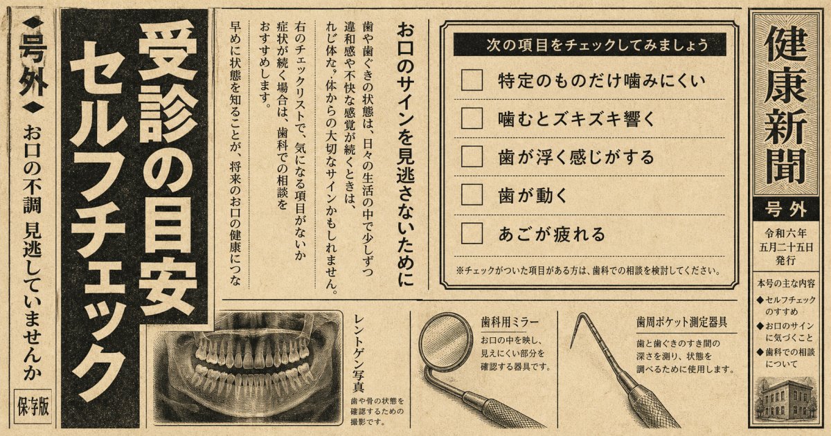 硬いものが噛みにくい状態を放置するリスク